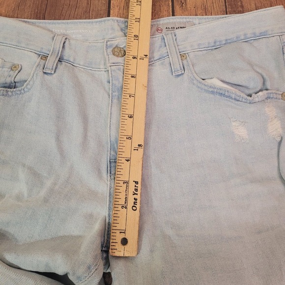 Adriano Goldschmied Womens Jeans 30 Ex-Boyfriend Slim Slouchy Raw Hem Distressed - Picture 6 of 14